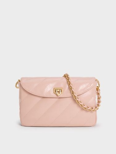 Charles & Keith - Fawn Panelled Front Flap Chain-Handle Bag - Charles & Keith - Modalova