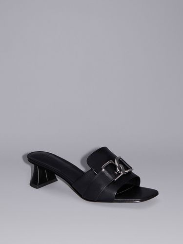 Charles & Keith - Gabine Leather Block Heel Mules - Charles & Keith - Modalova