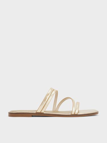 Charles & Keith - Lliana Metallic Strappy Slide Sandals - Charles & Keith - Modalova