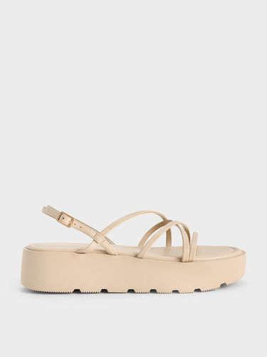 Charles & Keith - Strappy Ridged-Sole Flatform Sandals - Charles & Keith - Modalova