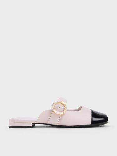 Charles & Keith - Patent Pearl Buckle Mary Jane Mules - Charles & Keith - Modalova