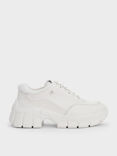 Charles & Keith - Yunna Leather & Recycled Fabric Chunky Sneakers - Charles & Keith - Modalova