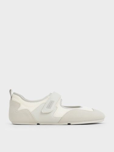 Charles & Keith - Mesh Contrast-Panel Mary Jane Sneakers - Charles & Keith - Modalova