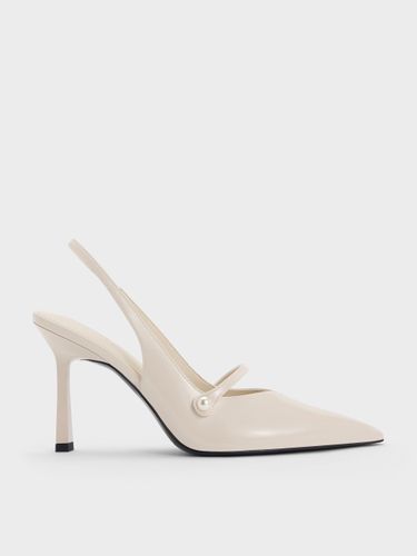 Charles & Keith - Helena Slingback-Pumps mit spitzer Zehenpartie und Perlenschnalle - Charles & Keith - Modalova
