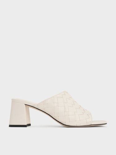 Charles & Keith - Woven Square-Toe Heeled Mules - Charles & Keith - Modalova