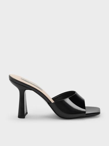 Charles & Keith - Patent Square Toe Heeled Mules - Charles & Keith - Modalova