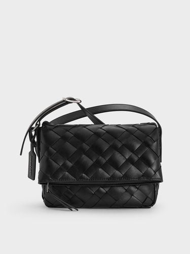 Charles & Keith - Ivette Woven Front Flap Crossbody Bag - Charles & Keith - Modalova