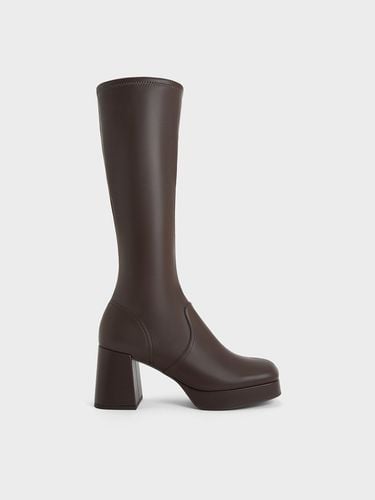 Charles & Keith - Evie Platform Block-Heel Knee-High Boots - Charles & Keith - Modalova