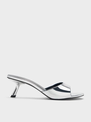 Charles & Keith - Metallic Slant Heel Mules - Charles & Keith - Modalova