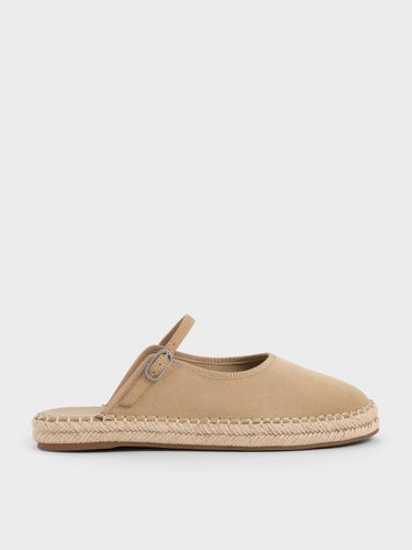 Charles & Keith - Faux Suede Slip-On Mary Jane Espadrilles - Charles & Keith - Modalova