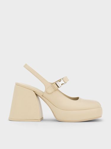 Charles & Keith - Laine Metallic-Buckle Platform Mary Janes - Charles & Keith - Modalova