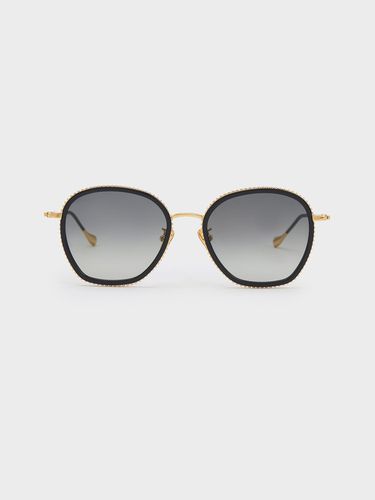 Charles & Keith - Twisted Metallic Butterfly Sunglasses - Charles & Keith - Modalova