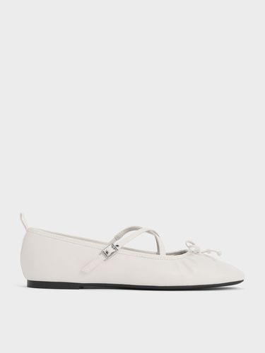 Charles & Keith - Crossover-Strap Mary Jane Flats - Charles & Keith - Modalova