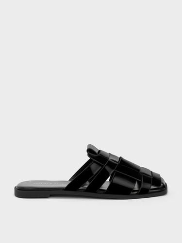 Charles & Keith - Patent Woven Flat Mules - Charles & Keith - Modalova