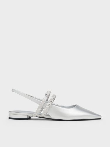 Charles & Keith - Recycled Polyester Ruched-Strap Mary Janes - Charles & Keith - Modalova