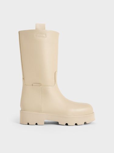 Charles & Keith - Double Pull-Tab Calf Boots - Charles & Keith - Modalova