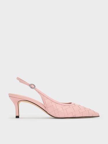 Charles & Keith - Woven Pointed-Toe Slingback Pumps - Charles & Keith - Modalova