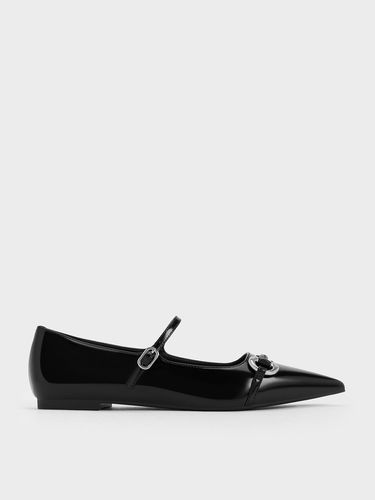 Charles & Keith - Metallic Accent Pointed-Toe Mary Janes - Charles & Keith - Modalova