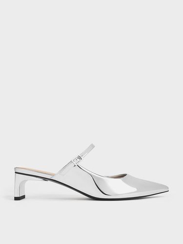 Charles & Keith - Metallic Blade Heel Mules - Charles & Keith - Modalova