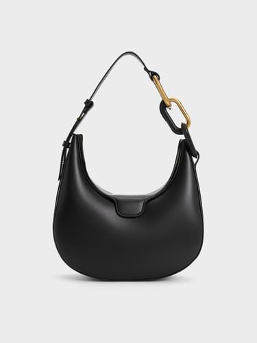 Charles & Keith - Kora Metallic-Accent Moon Bag - Charles & Keith - Modalova