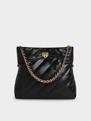 Charles & Keith - Fawn Panelled Chain-Handle Shoulder Bag - Charles & Keith - Modalova