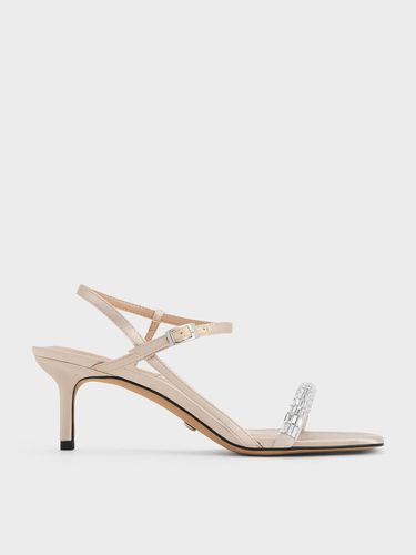 Charles & Keith - Recycled Polyester Gem-Embellished Ankle-Strap Sandals - Charles & Keith - Modalova