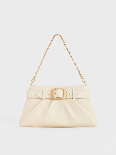 Charles & Keith - Avis Belted Ruched Shoulder Bag - Charles & Keith - Modalova