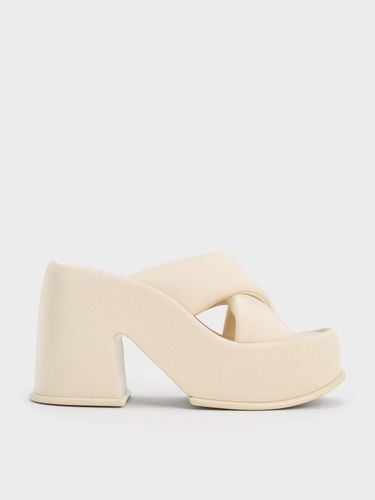 Charles & Keith - Toni Puffy-Strap Crossover Platform Mules - Charles & Keith - Modalova