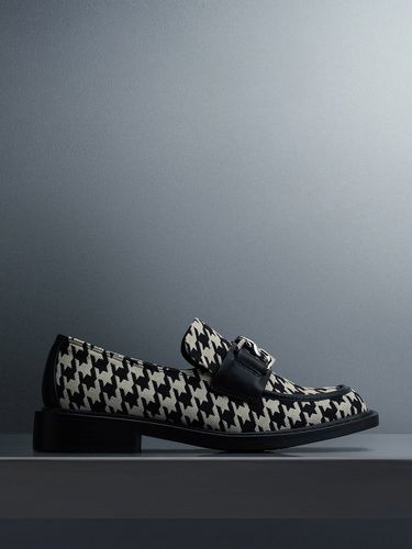 Charles & Keith - Gabine Leather Houndstooth Loafers - Charles & Keith - Modalova