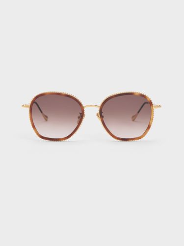 Charles & Keith - Twisted Metallic Butterfly Sunglasses - Charles & Keith - Modalova