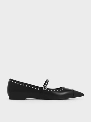 Charles & Keith - Studded Pointed-Toe Mary Jane Flats - Charles & Keith - Modalova