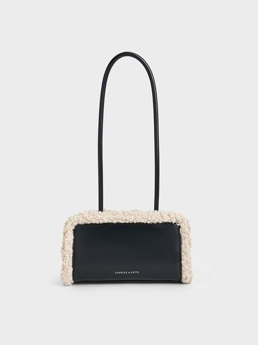 Charles & Keith - Fur-Trim Elongated-Handle Shoulder Bag - Charles & Keith - Modalova