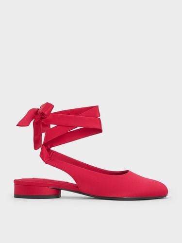 Charles & Keith - Satin Tie-Around Ballet Flats - Charles & Keith - Modalova