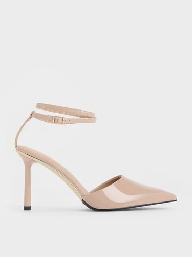 Charles & Keith - Patent Pointed-Toe Ankle-Strap Pumps - Charles & Keith - Modalova