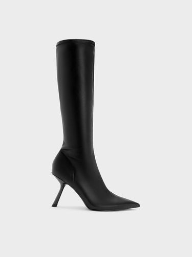 Charles & Keith - Slant-Heel Knee-High Boots - Charles & Keith - Modalova