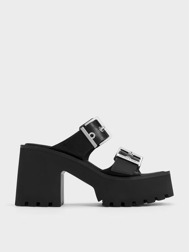 Charles & Keith - Trill Grommet Double-Strap Platform Mules - Charles & Keith - Modalova