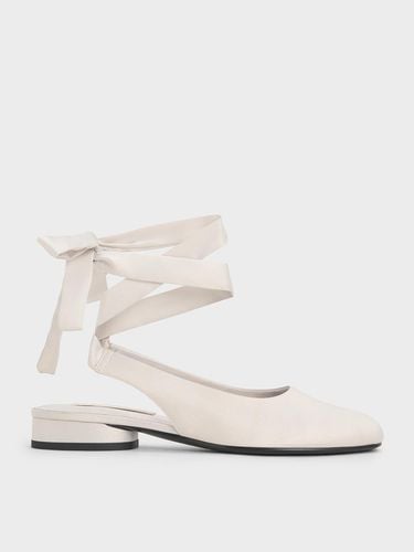 Charles & Keith - Satin Tie-Around Ballet Flats - Charles & Keith - Modalova