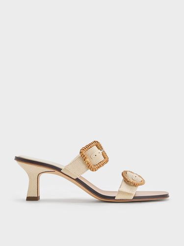 Charles & Keith - Woven-Buckle Heeled Mules - Charles & Keith - Modalova