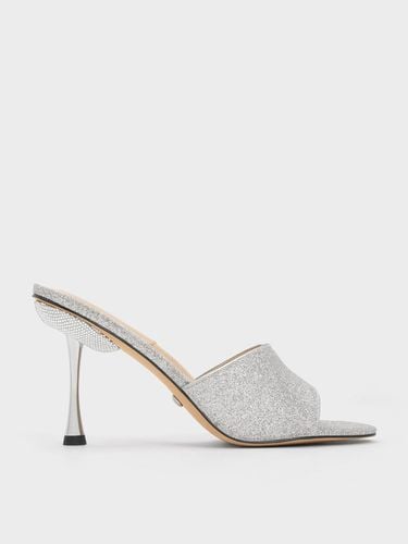 Charles & Keith - Demi Glittered Metallic Heel Mules - Charles & Keith - Modalova