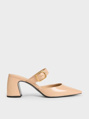 Charles & Keith - Patent Pointed-Toe Mary Jane Heeled Mules - Charles & Keith - Modalova