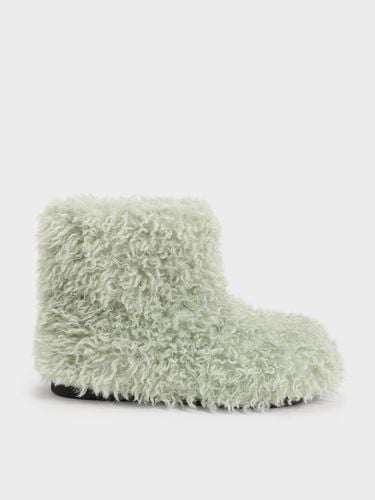 Charles & Keith - Furry Ankle Boots - Charles & Keith - Modalova