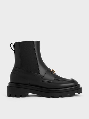 Charles & Keith - Gabine Leather Loafer Chelsea Boots - Charles & Keith - Modalova