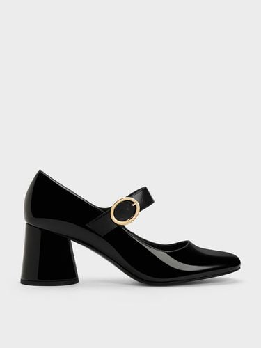 Charles & Keith - Claudie Patent Cylindrical Block Heel Mary Janes - Charles & Keith - Modalova