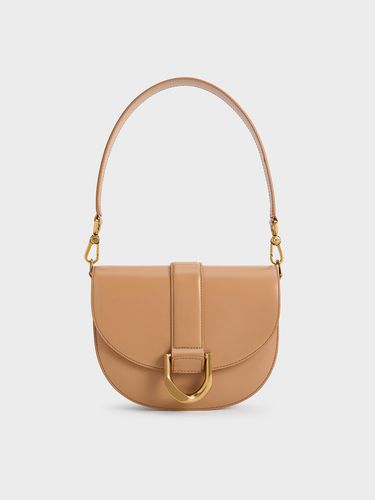 Charles & Keith - Gabine Leather Saddle Bag - Charles & Keith - Modalova