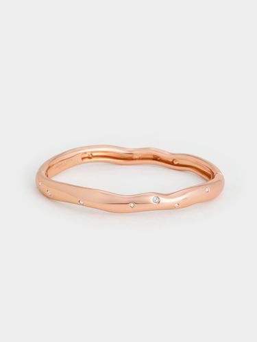 Charles & Keith - Ottilie Crystal Sculptural Bangle - Charles & Keith - Modalova