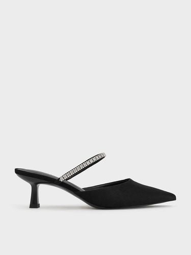 Charles & Keith - Ambrosia Textured Gem-Embellished Pointed-Toe Mules - Charles & Keith - Modalova