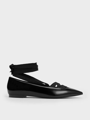 Charles & Keith - Pointed-Toe Tie-Around Ballet Flats - Charles & Keith - Modalova