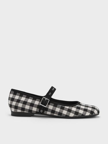 Charles & Keith - Checkered Buckled Mary Jane Flats - Charles & Keith - Modalova