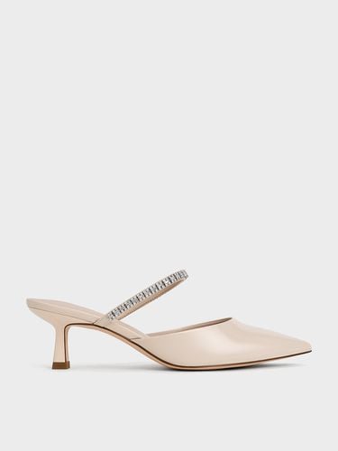 Charles & Keith - Ambrosia Gem-Embellished Pointed-Toe Mules - Charles & Keith - Modalova