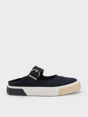 Charles & Keith - Denim Buckled Slip-On Sneakers - Charles & Keith - Modalova